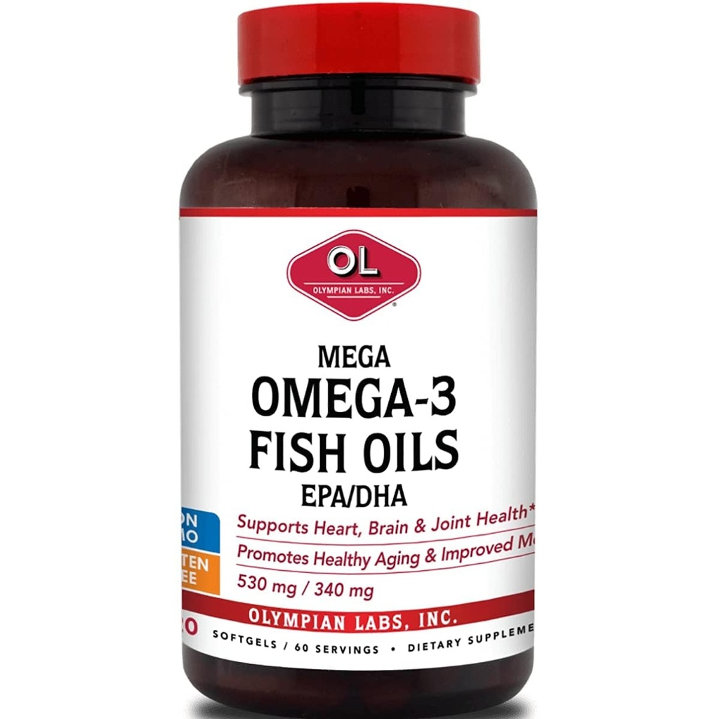 Olympian Labs Mega Omega 3 Oleje rybne, 60 sewingów, 3148