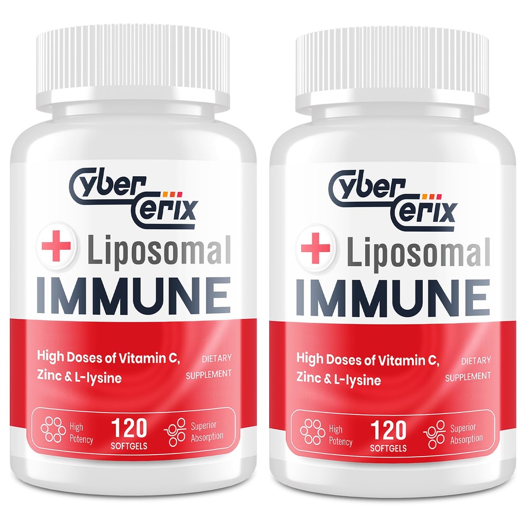 Suplement immunologiczny liposomalny dla dorosłych, Kompleks z Lysine 1,500 mg, Witaminy, Minerały i Ekstrakty Ziołowe, Kompleksowy Codzienne mieszanki Wellness dla mężczyzn i kobiet - 240 Kapsułki