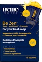 BeMe BeZen Sleep Assistance Supplement Natural Without Melatonin - 2X Wchłanianie niż pigułki - Pomoc snu dla dorosłych z magnezu, Ashwagandha, Rumianek, L- Theanine & GABA - Pyszny ananas