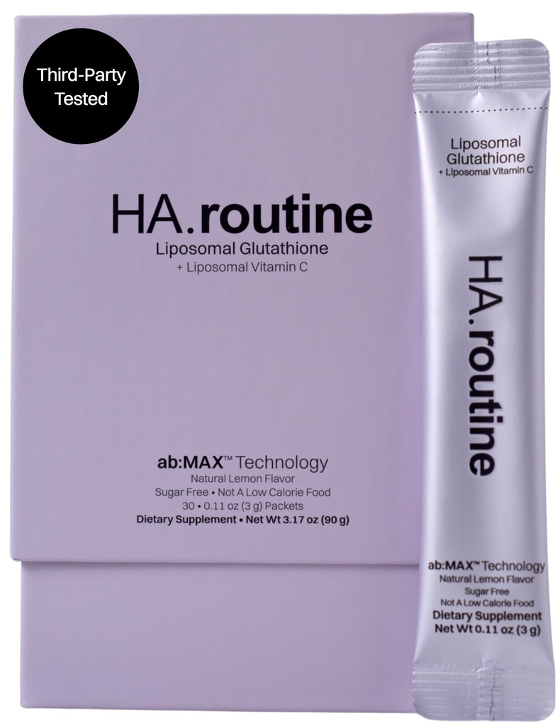 Liposomal Glutathione Proszek, 125mg L- Glutathione Sugar- Wolne od cukru pakiety, 100mg witaminy C, Potężny suplement przeciwutleniacz do skóry, Zdrowie i Detox Wsparcie, 30 Pakiety - Lemon