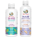 MaryRuth Organics Sea Moss Liposomal (Limeade) & Hair Growth MAX (Migdały Cookie) 124; Clean Label Project Verified ® Revised 124; Vitamin for Energy, Immunitet, & Beauty Agreement 124; Vegan, Gluten- Free, Non-GMO