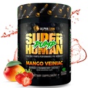 ALPHA LION Superman Pompa przed treningiem Proszek, Kofeina Nootropowa & Stim Bezpłatny trening suplement, Azoksyd azotowy Booster, Muscle Gainer, Energia i Focus (42 Służenie, Mango Veiniac Flavor)