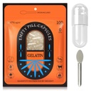 Pigułka kapsułki Puste Rozmiar 0, 100 Hrabia kapsułki żelatyny z Micro Lab łyżeczka, Diy Pigułki kapsułki Wypełnianie, Gluten Free i nie-GMO Certified, Jasne