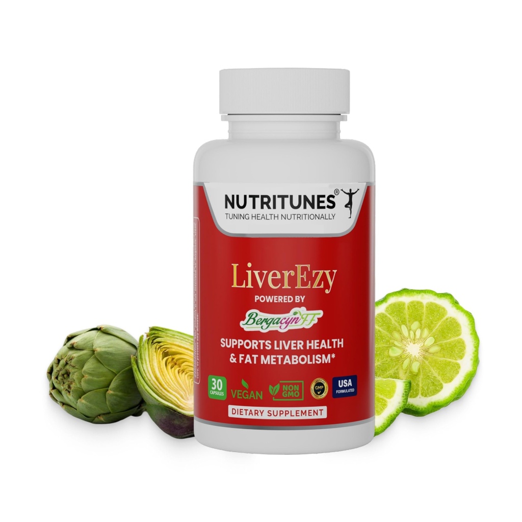 Dodatek do wsparcia wątroby- Wspiera Detox, Oczyszczanie i Metabolizm Lipidów - z Bergacyn FF (Bergamot & Karczoch) - 30 IgloEzy Vegan kapsułki