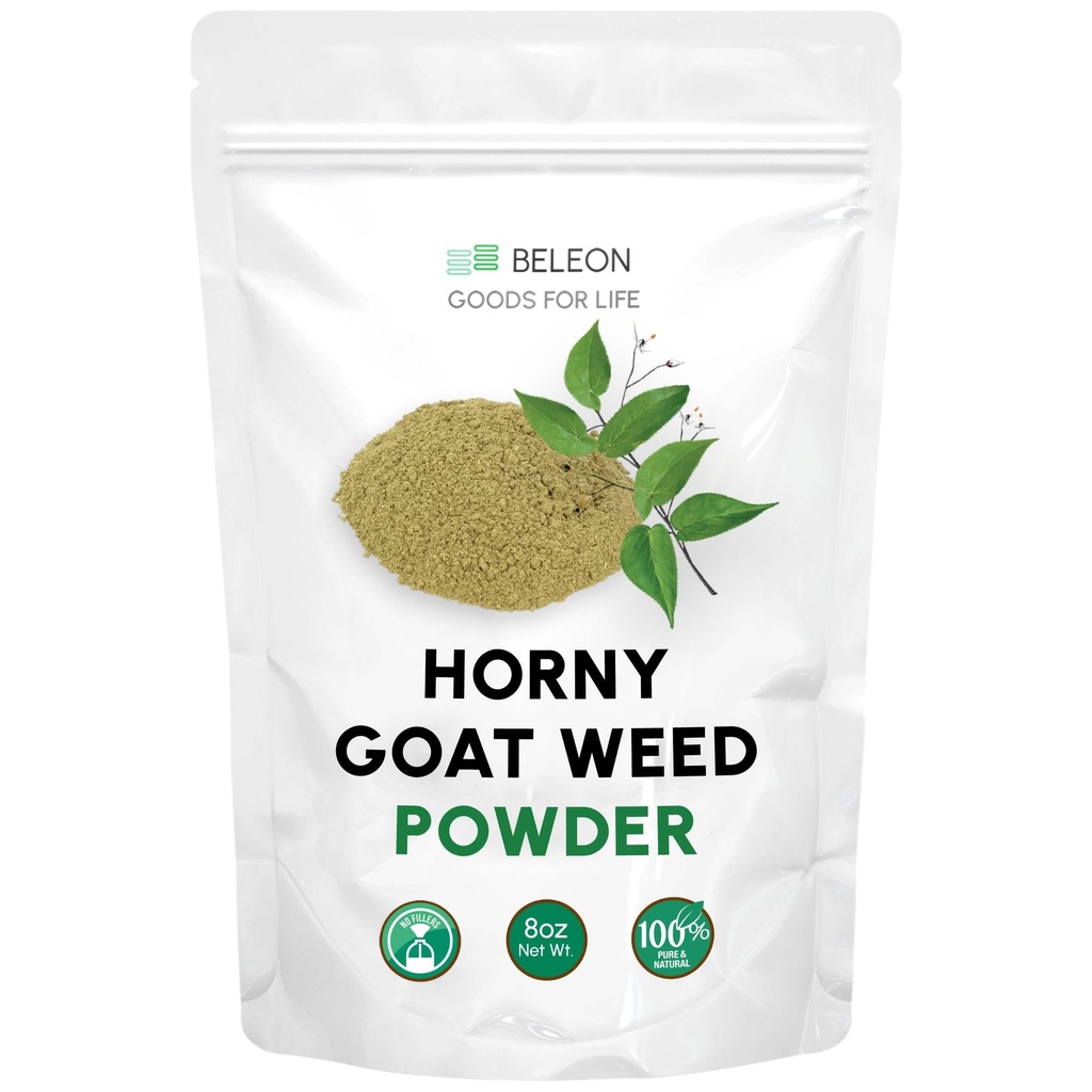 Napalona koza w proszku 8 oz - Pure Epimedium proszek dla mężczyzn i kobiet, Energia i system immunologiczny Wsparcie