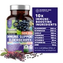 Premia 10 w 1 Suplement wsparcia immunologicznego [10 Potencjalne składniki] z Elderberry, Witamina C, Echinacea, Cynk i Probiotyk do wsparcia immunologicznego, Gut Zdrowie i Lepsze spożywanie, 60 Czapki Veg