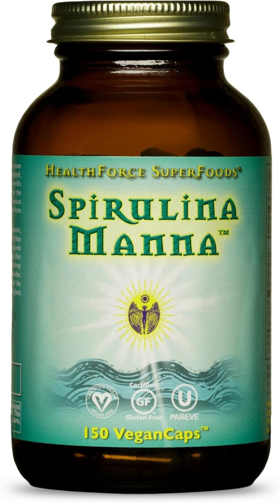 HealthForce SuperFoods Spirulina Manna - kapsułki - 150 kapsułek wegańskich