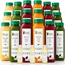 3-dniowy sok oczyszczony przez surowej fontanny, wszystkie naturalne surowe detox czyszczenie, soki na odpoczynek ciała, zimne tłumiony sok szybko, świetny sposób, aby Junmpstart zdrowej diety, 18 butelek 12oz, 3 Ginger Shots