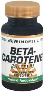 Specjalne opakowanie 5 wiatraków BETA Carotene SOFGEL 25000 100SG