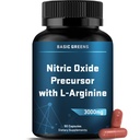 L-Arginina 3000mg Suplement tlenku azotu dla mężczyzn i kobiet - Kapsułki wegetariańskie niezawierające GMO z korzeniem buraczanym do cyrkulacji, Endurance, Energy, Stamina, Performance and Workout - 90 Caps