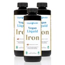 LiquidHEALTH Wegan płynny suplement żelaza z Sunactive & Ferrochel Fe - Natural Energy, System immunologiczny i Metabolic Support, Zwiększ mentalną klarowność, Prenatal / Poponatal - USA Made, Non-GMO (3 Pack)