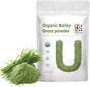UNLEASH 'D ORGANIC Barley Grass Powder 1 Funt 100% Czysta i organiczna, Superfood Zielone bogate w witaminy, minerały, włókna i przeciwutleniacze