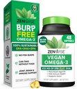 Zenwise Health Vegan Omega 3 Suplement - Burpless Omega 3 Suplement z DHA, EPA i DPA Kwasy tłuszczowe dla zdrowia immunologicznego - Alternatywa oleju rybnego od zrównoważonego oleju z alg morskich - 48 Softgels