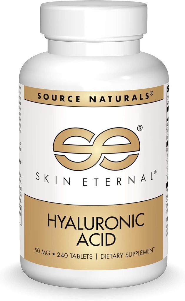 Źródło Naturals Skóra Wieczny kwas hialuronowy, 50 mg - 240 tabletek