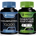WELLNESS LABSRX Resveratrol kapsułki 10 000 mg - Digestive Enzymes 450mg