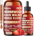 Satoomi 8in1 Wormwood Liquid Drops with Black Walnut, Whole Cloves and 5 More - 60ml for 60 Days Supply