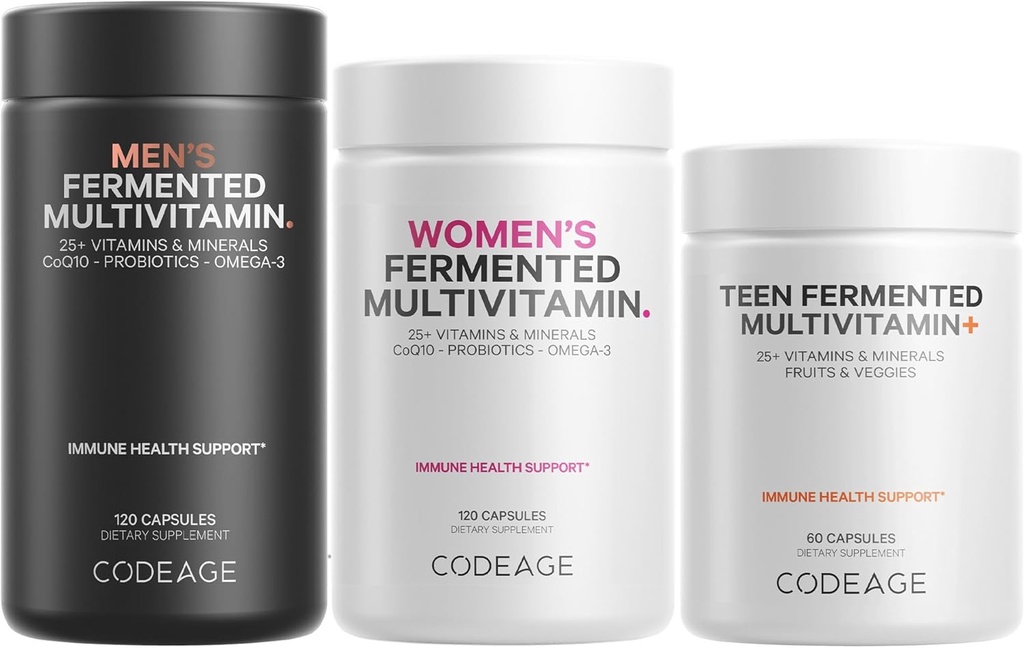 Codeage Family Multivitamin Bundle - Multivitamin for Teens, Women & Men - Esential Vitamin & Minerals Pack