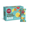 Step One Foods Lemon Almond Bar, Heart Healthy Snack Plant Sterols, Omega 3 's High Fiber Snack Gluten & Dairy Free, Wegan, Zero Sodu, Granola Bary (12 Pack)