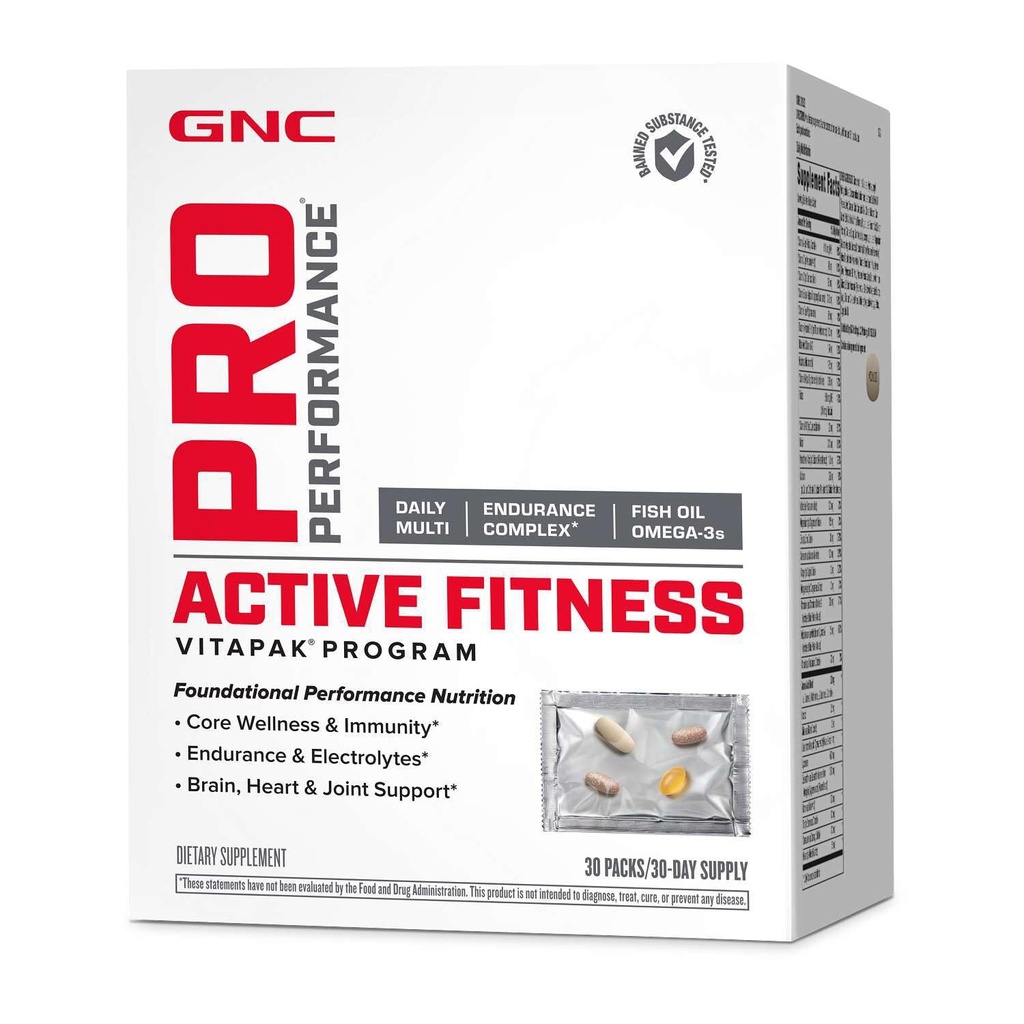 GNC Pro Performance Active Fitness Vitapak Program 124; 30 Służenie