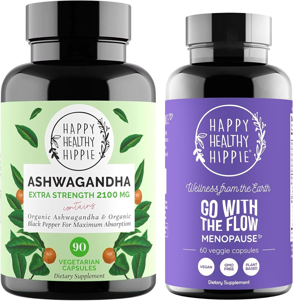 Happy Healthy Hippie Go with The Flow Menopauza Wsparcie & Organic Ashwagandha