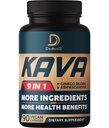 Kava Kava Kapsułki - 3 miesiące dostaw - 9 Zioła z Ginkgo Biloba, Ashwagandha Root, Andyjski Cocoa, Graviola Leaf, Rumianek, Valerian, Lemon Balm & Skullcap - Wsparcie nastrojów i immunologicznych - 90 Pigułki