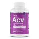 Elementy zasadnicze Jabłko Cydr Gummie ocet od matki - Naturally-Sourced, Wegan ACV z kwasem foliowym i witaminą B6 & B12 60