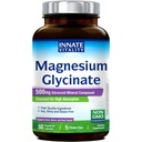 Wrodzona witalność Magnezu Glicynian 500mg Bis124; 70 mg Elemental Magnezu Suplement - Wysoka absorpcja, Nie buforowane, Nie-GMO & Nie Gluten - Nerve, Bone & Heart Health - 60 Kapsułki Vegan Magnesio