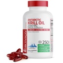 Bronson Antarctic Krill Oil 2000 mg z Omega- 3s EPA, DHA, Astaksantyną i fosfolipidami, 250 Softgels (125 Służb)