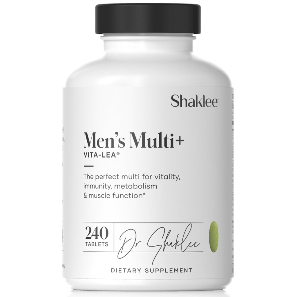 Shaklee - Vita-Lea® Men High Potency Multivitamin and Multimineral - Supports Heart, Immune, Bone, and Joint Health - Formulated for Men's Unique Needs - Includes Vitamin C, D, and E - 240 Tablets