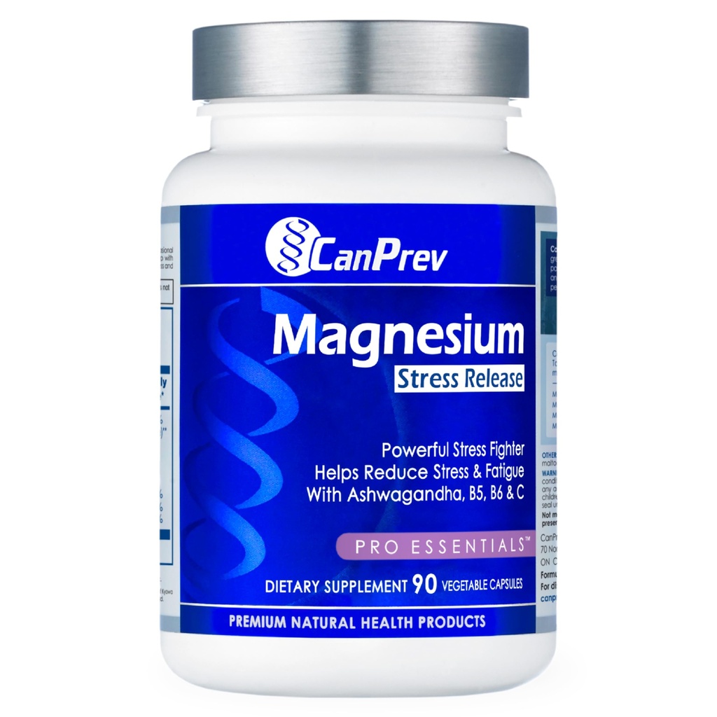CanPoprzedni Bisglicynian magnezu z Ashwagandha, B5, B6 & Witamina C, 90 Czapki Veg, 30- Day Supply, Wsparcie Resteful Nights & Relaxation, Pomaga Energy & Immnue Function, Wegan, Non-GMO, Dairy, Soy, Gluten