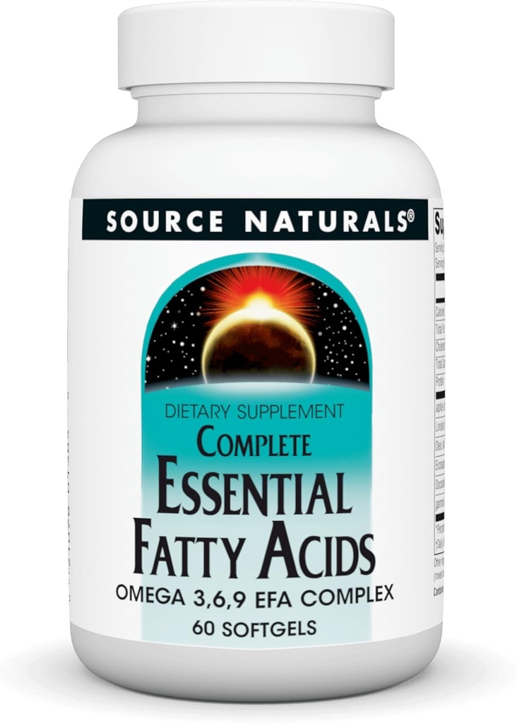Źródło Naturals Complete Essential Fatty Acids Omega 3,6,9 EFA Complex, 60 Softgels