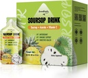 GREENHUS Soursop & Acerola Napoje suplementacyjne, Napoje Bitterowe Soursop, Napoje z witaminą C, Szybka absorpcja, Wegan, NieGMO, 10 Pakiety