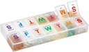 Extra Duży Pill Organizer - Pill Box 7 Cotygodniowy Pill Organizator 2 razy dziennie i AM PM Codzienne Pill Organizer Case for Medication Pills and Supplements with Braille and Bright XL Easy to Read Colors