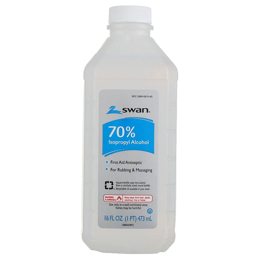Swan Isopropyl Alcohol 70% 16oz (Pack of 10)