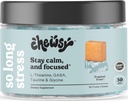 Chewsy So Long Stress, Calm Fruity Chews, Stay Calm & Focused. w / L-teanina, kwas amino, GABA, glicyna, tyrozyna, tauryna i magnez. Nie- GMO i gluten- Free. Tropikalne przekąski owocowe, 30- Day Supply