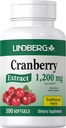 Lindberg Cranberry Pills dla kobiet 124; 1200mg 124; 200 Softgels 124; Tradycyjny Herb 124; Suplement do ekstrakcji 124; Non- GMO, Gluten Free