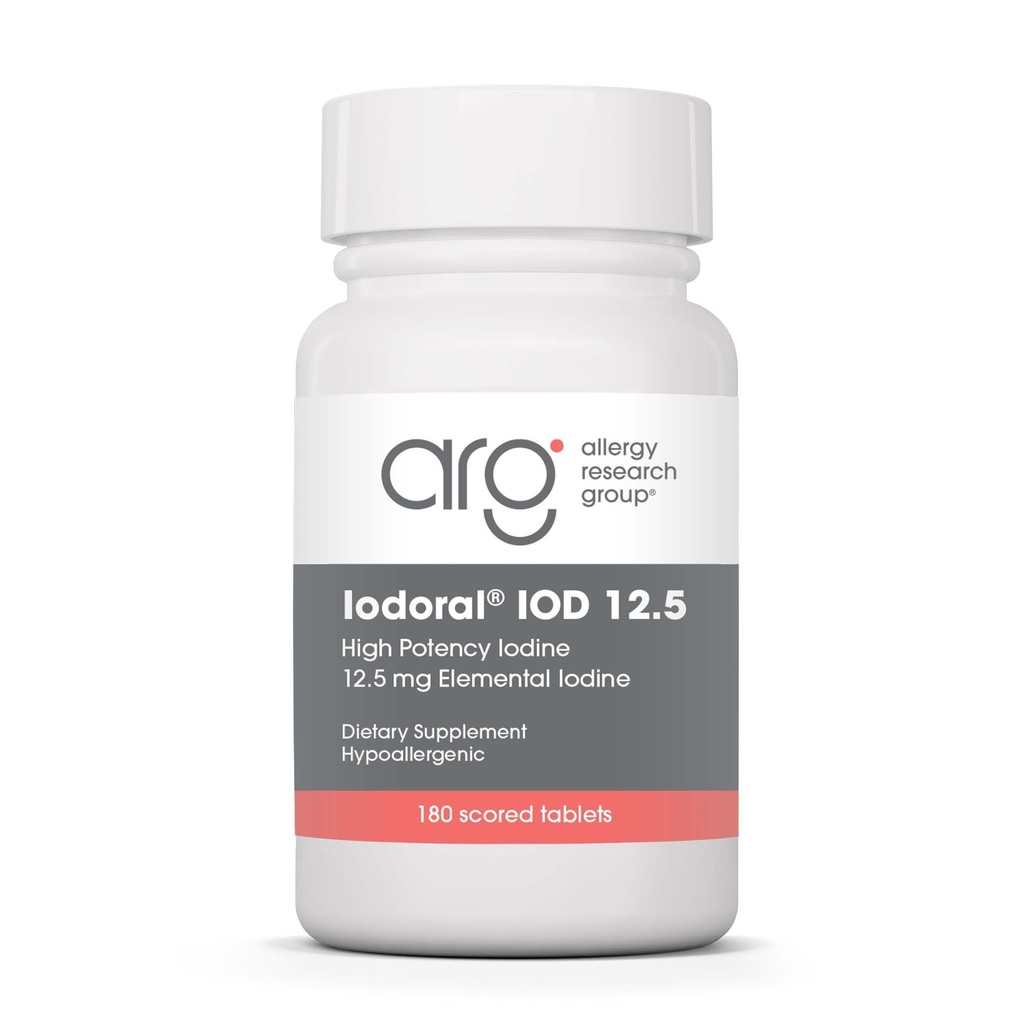 Optimox Jodoral 12, 5 mg Suplement - Suplement jodu, Wsparcie dla tarczycy dla kobiet i mężczyzn, Lugol Solution Pills, Iodowe tabletki potasu, Codzienne Kompleks Mineralny - 180