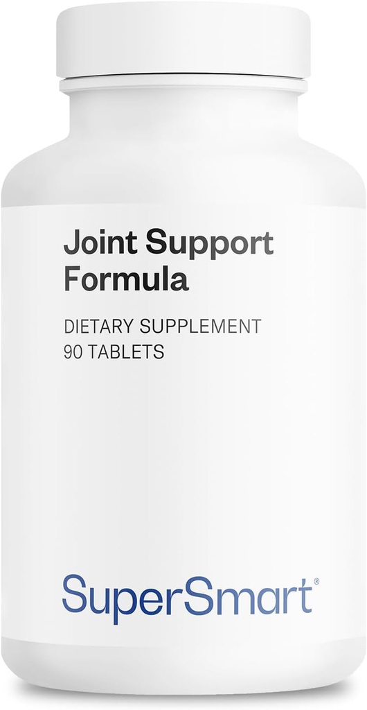 Supersmart Joint Support Formula (High Potency Complex) - z Glucozamina, Chondroitin, Kwas hialuronowy, MSM - Joint Support Supplement Agregates 124; Non-GMO & Gluten Free - 90 Tablets