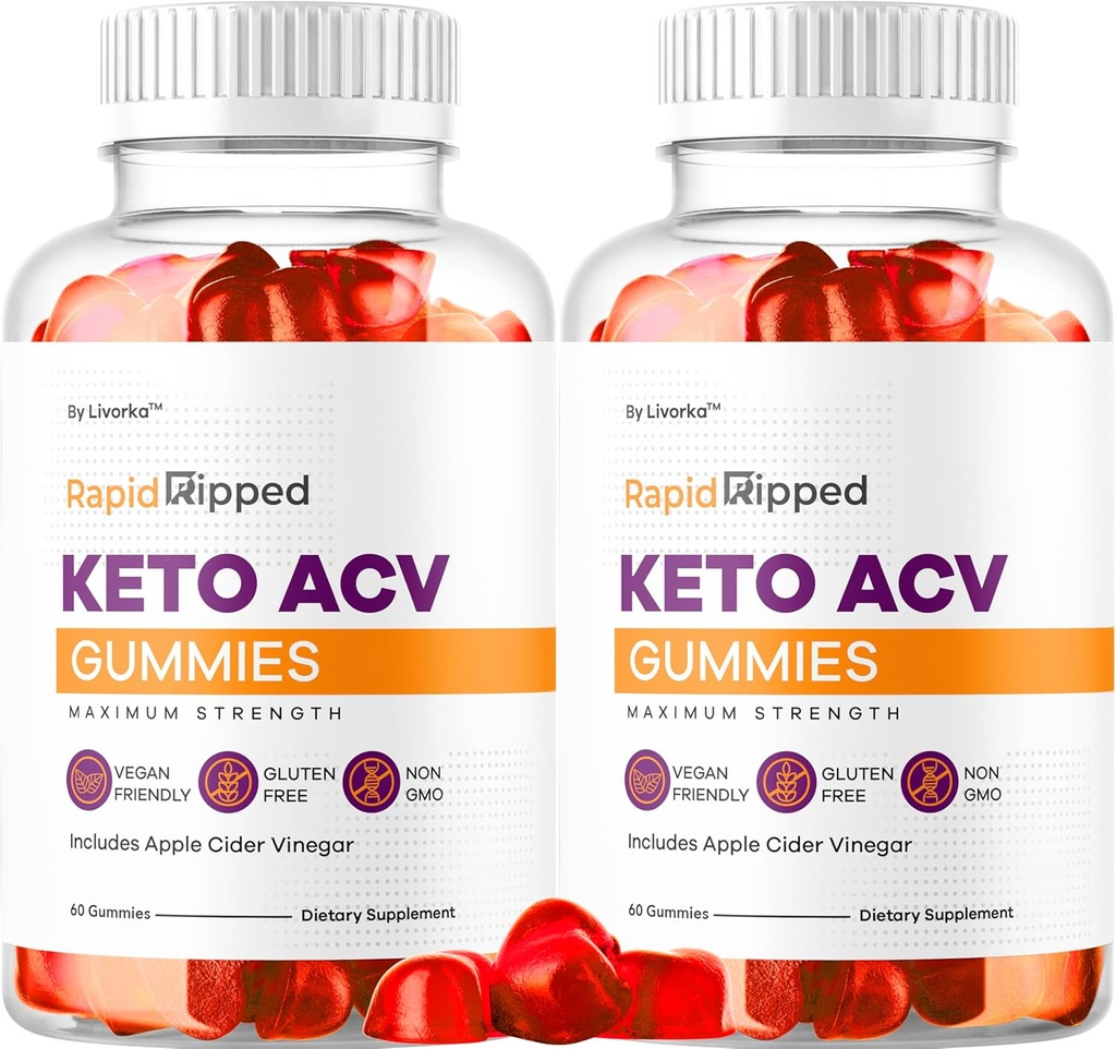 (2 Pack) Rapid Ripped Keto ACV Gummies Support, Rapidsprant Keto Plus Apple Cider Gummy Advanced Formula 1050MG, Wszystkie naturalne Gomitas Recenzje, 120 Gummies za 2 miesiące