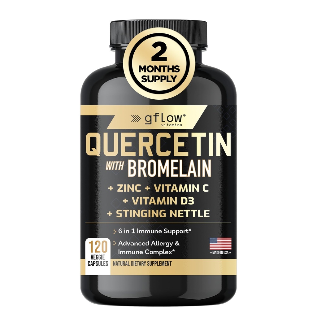Quercetin z bromelainą, Stinging Nettle Supplement, Cynk Witamina C Witamina D