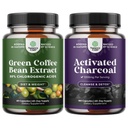 Paleta czystej zielonej fasoli do ekstraktu przeciwutleniającego Heart Health Psychic Focus and Size Reduction and Cleanse and Detox Activated Charcoal Capsules for Bloating Relief and Body Detox Cleanse