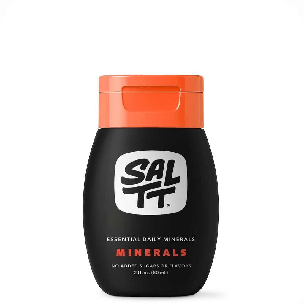SALTT - Minerały (2 oz) - Ślady minerałów - Sód, Potas, Magnez, Cynk, Miedź - Ultra niski węglowodór - Zero cukru, Wegan, Gluten Free, Nie GMO - Codzienne elektrolity - Rozmiar podróży - przez Keto Chow