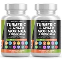 Turmeric Moringa Supplement Equipment 124; Ginger Boswellia Saffron - Suplement dla kobiet i mężczyzn z Cejlon Cynamon, Tart Cherry, Quercetin Czosnek Nettle Holy Basil - 2Pack