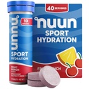 Nuun Sport Electrolyte Tablets z Magnezu, Wapń, Potas, Chlorek i Sód, Gluten Free & Wegan, Owoce Punch, 4 Pack (40 Służenie ogółem)