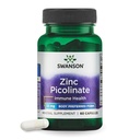 Swanson Cynk Pikolinat Chelated Suplement mineralny dla dorosłych Szukając immunologicznego, Wizja i Prostate Support - Body- Preferowany formularz - 22 mg (60 Kapsułek Wegańskich)