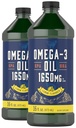 Carlyle Omega 3 Liquid Fish Oil 124; 1650mg Six124; 32 fl oz (2 x 16oz Bottles)