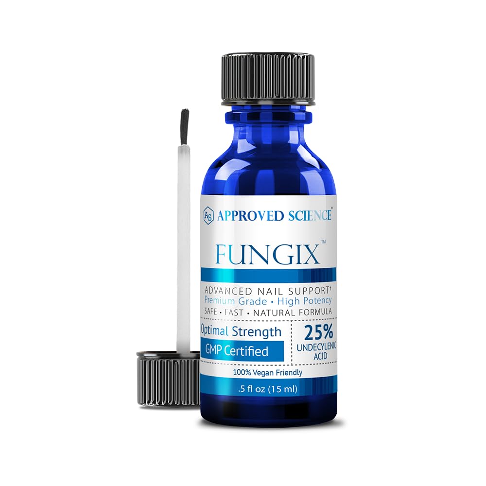 Fungix z 25% kwasu undecylenowego, przeciwgrzybicze Nail Solution z Tea Tree Oil, Wszystkie naturalne najlepsze leczenie paznokci grzyba dla skutecznych wyników przez zatwierdzoną naukę - Opakowanie z 1
