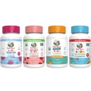 MaryRuth Organics Multivitamine, Probiotic, Magnezu Spokojny, i Gummies witaminy C dla dzieci 124; Czysty projekt etykiet zweryfikowany ® Bilans 124; Witaminy dla immunologicznego wsparcia i ogólnego zdrowia 124; Wegan, Non-GMO, Gluten Free