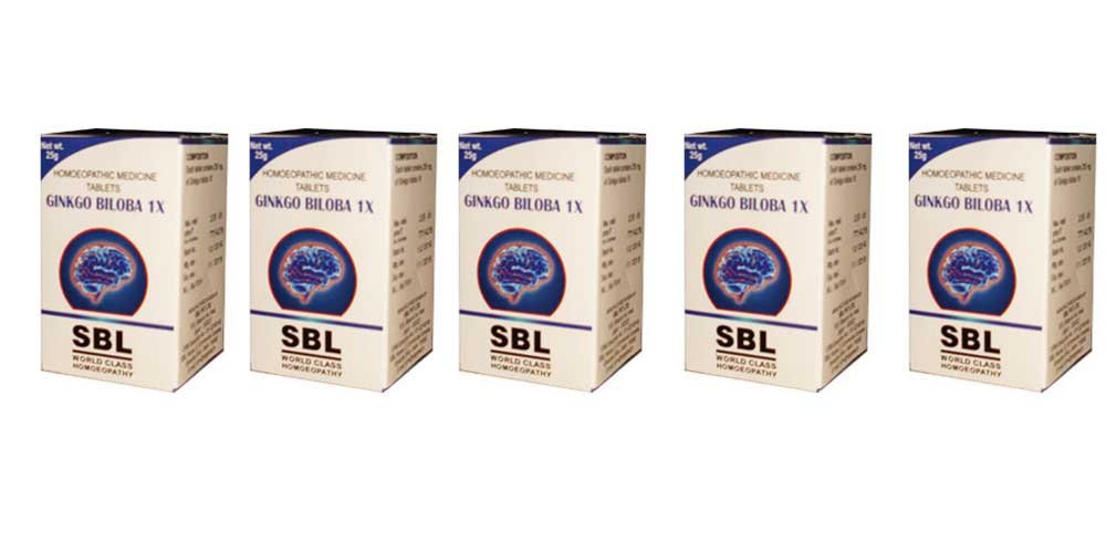Ginkgo Biloba 1x tabletki SBL Homeopatia - 25g (opakowanie po 5)