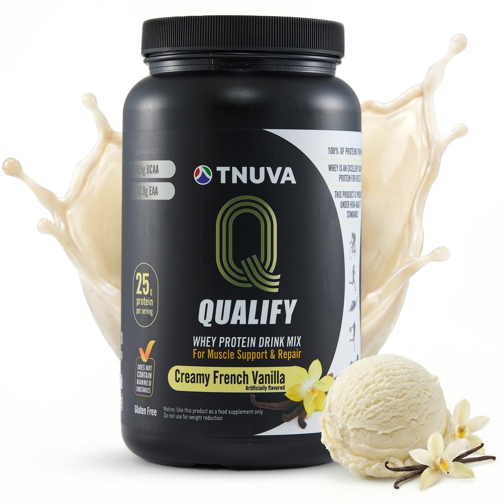 Proszek z protein waniliowych. 25 g proszku z protein do poćwiartowania, Smoothie & Pieczenia. Gluten & Sugar Free, Highly Kosher, Amino Acids (5,5g BCAA, 2,7g Leucine), 23 Służenie